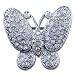 Clear Crystal Butterfly Brooches