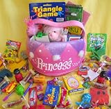 Princess Kids Easter or Gift Basket - Candy, Games, Coloring, Activites, FUN! And....includes a cute plush toy!