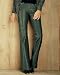 Leather low-rise flare jeans