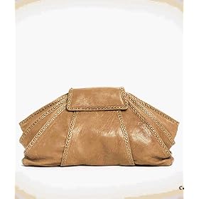 Kooba Josephine Camel Binded Oversize Clutch with Studs