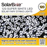 Solar Brite Deluxe Solar Fairy Lights 120 Super Bright White LED Decorative String, choice of light effect. Ideal for Trees, Gardens, Parties & More...by Solar Brite