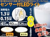 [エコグッズ] センサー付き LEDライト 長持ち電球  省エネ照明 「電球色」