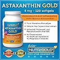 Natural Astaxanthin GOLD, 4mg, 120 Softgels (#1 in Astaxanthin Supplements)
