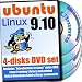 Ubuntu 9.10, 4-disks DVD Installation and Reference Set