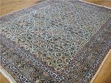 10x13 Ivory Persian Hand Knotted Kashmar Rug