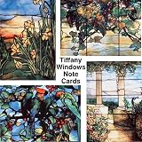 LAMPS BEAUTIFUL Tiffany Stained Glass Windows Blank Greeting Note Cards--Daffodils, Parrots, Landscape, and Grapes--Excellent customer service--see our feedback.