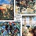 LAMPS BEAUTIFUL Tiffany Stained Glass Windows Blank Greeting Note Cards--Daffodils, Parrots, Landscape, and Grapes--Excellent customer service--see our feedback.