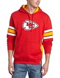NFL Men's Kansas City Chiefs Passing Game II Long Sleeve Hooded Fleece Pullover (Athletic Red/Gold/White, X-Large)