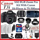 Canon EOS Rebel T3i Digital 18 MP CMOS SLR Cameras (600D) with Canon EF-S 1 ....