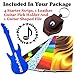 Pick-a-Palooza DIY Guitar Pick Punch Gift Pack - Premium Pick-Maker with Leather Key Chain Holder, 4 Strips and a File - White