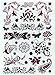 280 Temporary Tattoos - Butterfly & Henna Design - Style 1