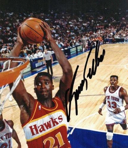 Autographed/Hand Signed Dominique Wilkins 8x10 Photo - Atlanta Hawks 8x10 Photo