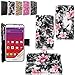 Cellularvilla Wallet Case for LG LS740 Volt Pu Leather Wallet Card Flip Open Pocket Case Cover Pouch (Black Pink Flower)