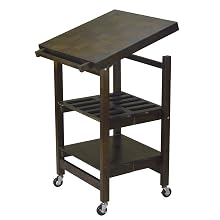 Oasis Concepts All Wood Entertainer Folding Table, Walnut