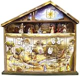 Kurt S. Adler Wooden 24 Days Nativity Advent Calendar Music Box 20-Inch X 4.5-Inch X 19-Inch, O Little Town of Bethlehem