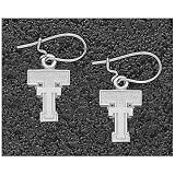 Logo Art Texas Tech Red Raiders Sterling Silver Team Font 5/8 Dangle Earrings