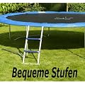 Trampolinleiter Leiter f�r Trampolin mit breiten Stufen