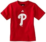 MLB Boys Philadelphia Phillies Team Logo Short Sleeve Tee (Red, 5/6)