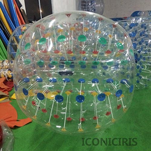 iconiciris Inflatable Bumper Bubble Balls Body Zorb Ball Soccer Bumper Football 1.5m Transparency with Colorful Dot