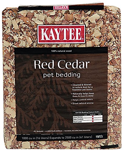 Kaytee red cedar pet bedding for pet cages, 1000 cubic-…