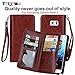 TabPow Galaxy Note 5 Case, Note 5 Case, [Wallet Case] 9 Card Holder [Detachable Wallet Folio] PU Leather Flip Case for Samsung Galaxy Note 5 Brown