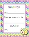 MyExpression.com 20 Bright Chevrons Painting Girl Kids Fill-in Birthday Thank You Cards