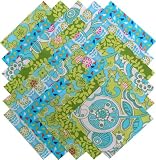 6.5 PARK SLOPE TURQUOISE Fabric Squares