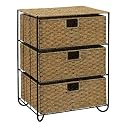 Whitney Design ML-5715 Woven-Seagrass/Rattan 3-Drawer Storage Unit