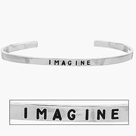 Stackable Sterling Silver Friendship Bracelet - Imagine by 