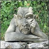 Eigenschaften Fiona Jane Scott / Devonshire Stone  / Devonshire Skulptur - Mauerhocker Satan rechts