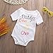 Baby Girls Daddys Other Chick Funny Short Sleeve Bodysuit(0-6M) White