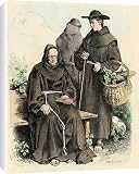 Canvas Prints of Medieval monks gardening vegetables from North Wind