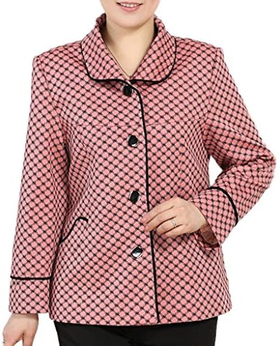 Women's Wear Casual Lapel Maxmara Jacket Hot Pink3XL