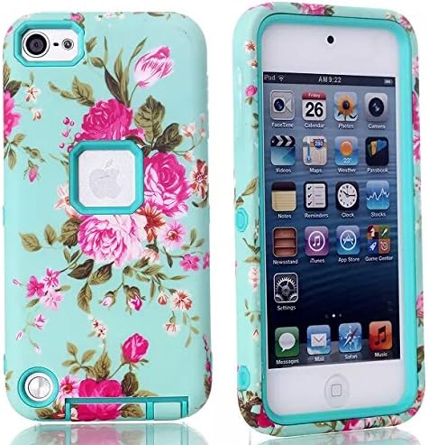 Touch 5 case,Touch 5 cases,Canica Case for Touch 5 Case 3in1 Beautiful Flowers Picture Hybrid Cover Case Suitable Fit For iPod Touch 5th Generation 016