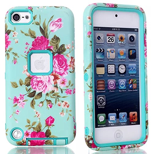 Touch 5 case,Touch 5 cases,Canica Case for Touch 5 Case 3in1 Beautiful Flowers Picture Hybrid Cover Case Suitable Fit For iPod Touch 5th Generation 016