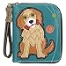 Chala Golden Retriever Zip-Around Wristlet Wallet, Dog Mom Gift