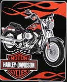 Royal Plush Harley-Davidson Motorcycles Raschel Throw (Factory Seconds)