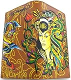 Authentic Ed Hardy Goddess Design Womens Wallet - Brown