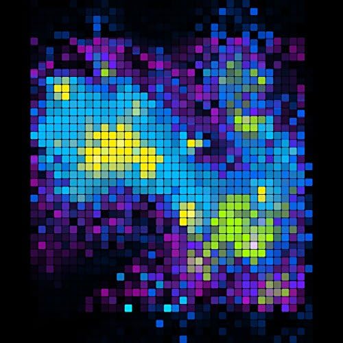 Pixel Galaxy Men's 2X-Large Black Graphic Crew Sweatshirt - Design By Humans