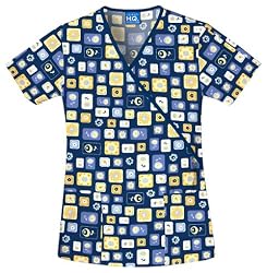 Cherokee HQ Uniforms 100% Cotton Mock Wrap Scrub Tops-Assorted Styles XS-3X