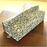 tente LUXURY ティッシュケース [パイソン(蛇)]　　ホワイト