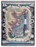 Tybee Island Georgia Lighthouse Tapestry Throw Blanket 50 x 60