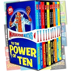 Murderous Maths 10 Books Boxed Collection Pack Set by Kjartan Poskitt RRP: �59.99 (Awesome Arithmetricks: How to + - X, Desperate Measures, Do You Feel Lucky?, Easy Questions, Evil Answers, : Guaranteed to Bend Your Brain,  Guaranteed to Mash Your Mind: More Muderous Maths, The Key to the Universe, The Perfect Sausage and Other Fundamental Formulas, The Phantom X, Savage Shapes)