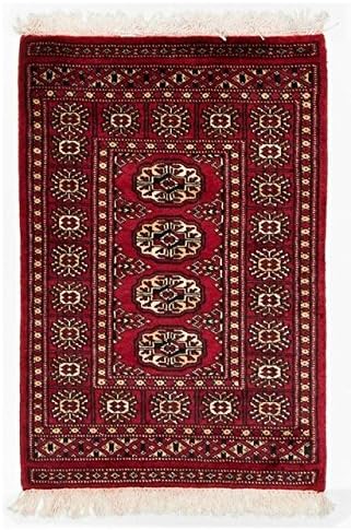 Bokhara Red Area Rug 2x3 - Handmade Rug by RugKnots
