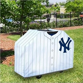 New York Yankees White Pinstripe Jersey BBQ Grill Cover