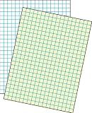 School Smart White Cross Ruled Drawing Paper - 1" Ruling