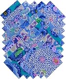 Kaffe Fassett BLUES 5" Quilting Fabric Squares