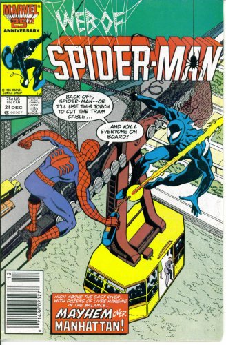 Image of: Web of Spider-Man #21 : The Enemy Unknown (Marvel Comics)