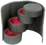 Regal Collection Jewellery Roll 808340 Black Fabric With 3 Compartments
