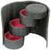 Regal Collection Jewellery Roll 808340 Black Fabric With 3 Compartments